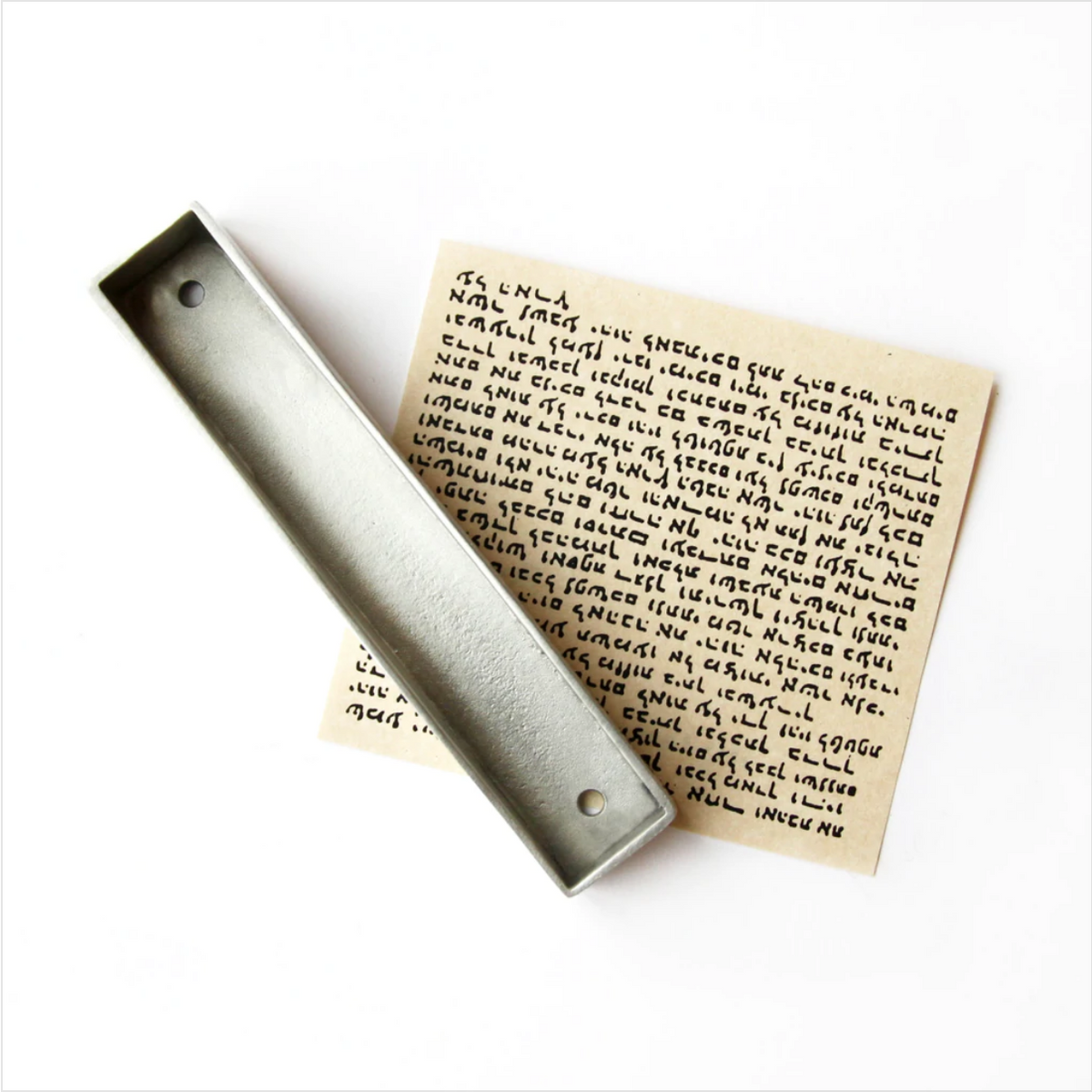 Wren Brass Mezuzah at PINCH