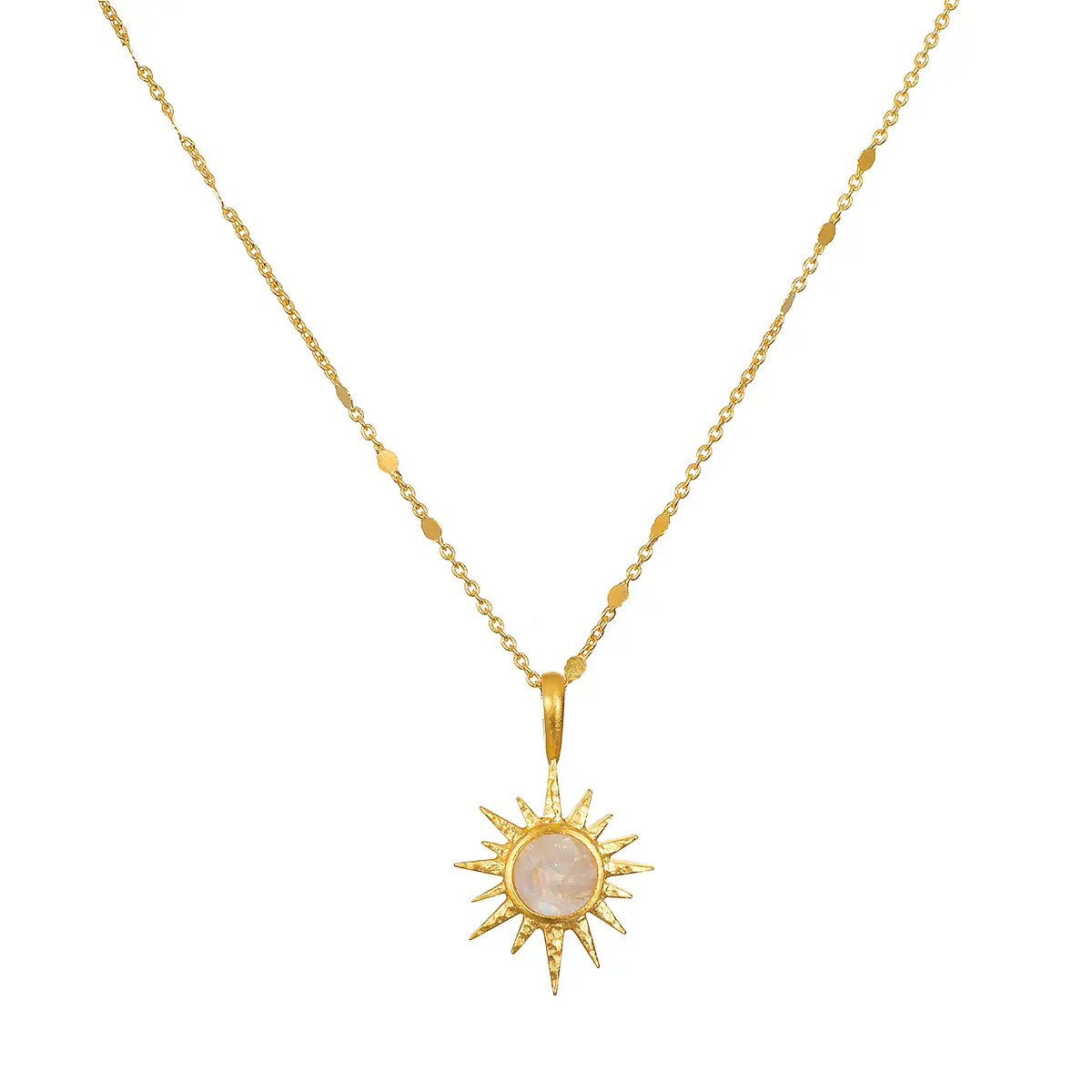 Moonstone Sunburst 16" Necklace at PINCH