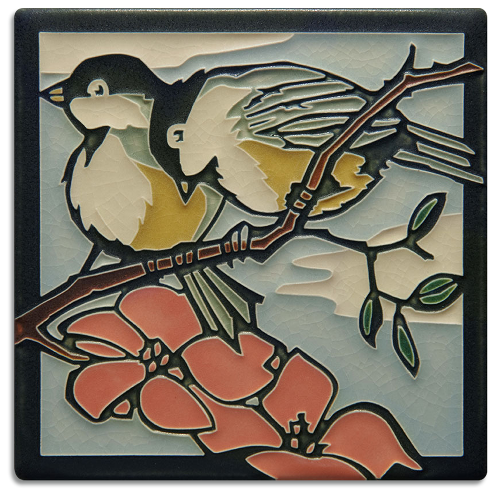 Spring Chicadees 6x6 Ceramic Tile with Frame – PINCH