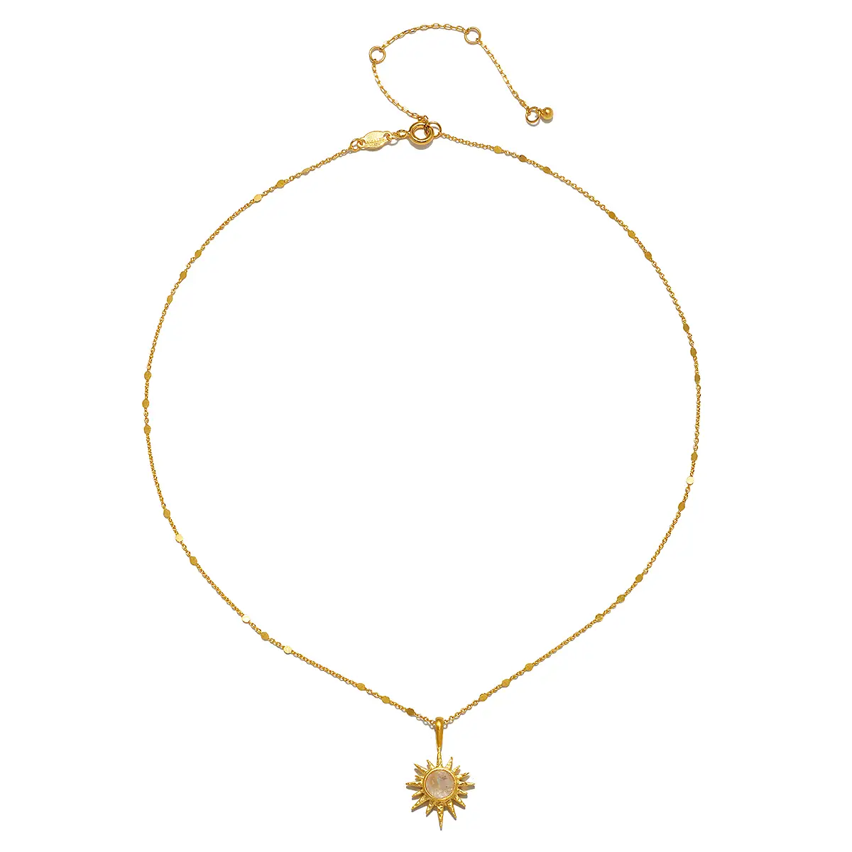 Moonstone Sunburst 16" Necklace at PINCH