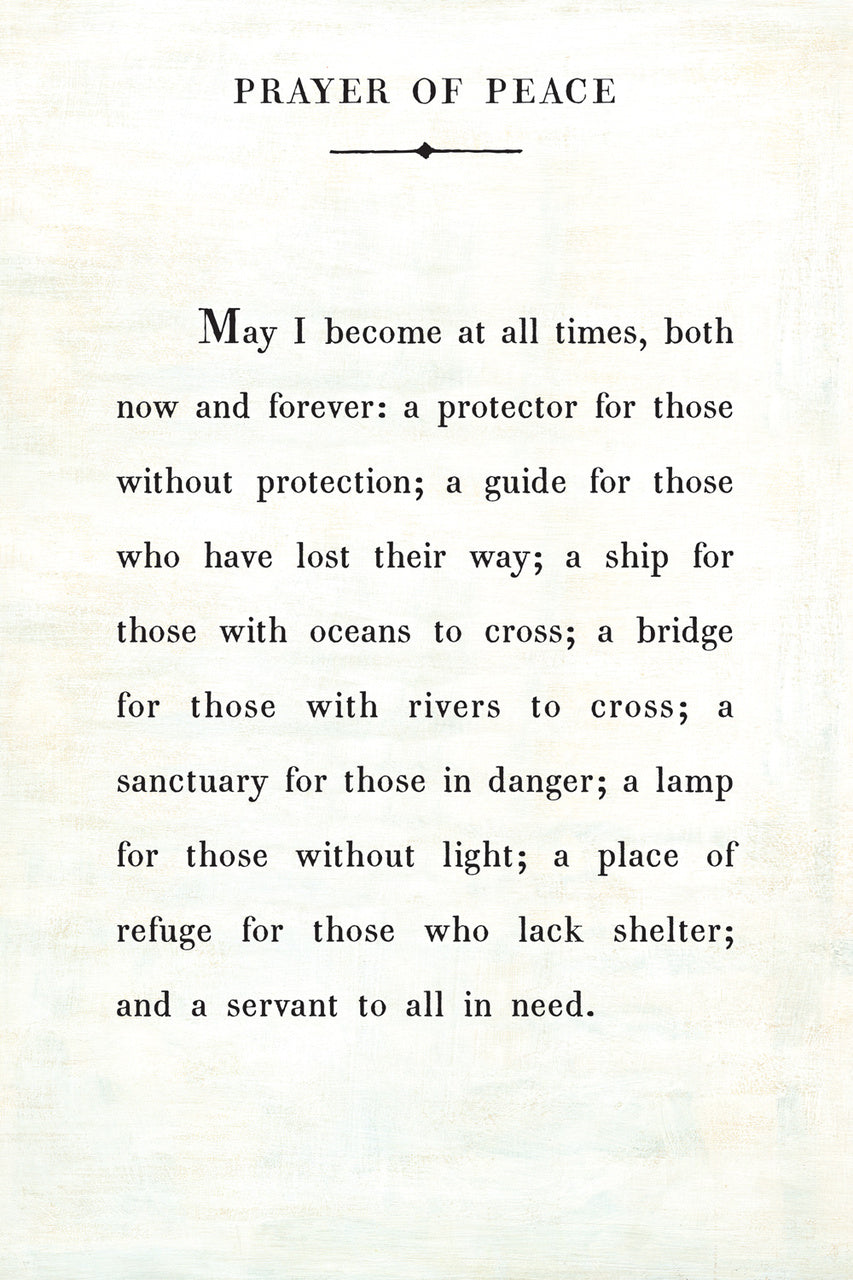 Prayer of Peace Art Print at PINCH