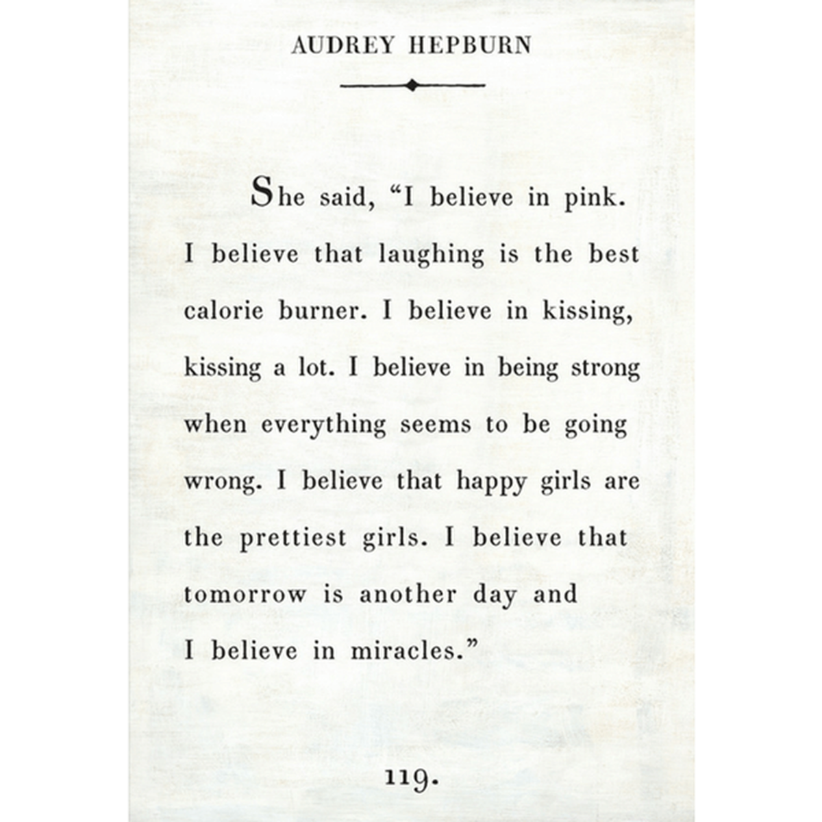 Audrey Hepburn Art Print (Book Collection) at PINCH