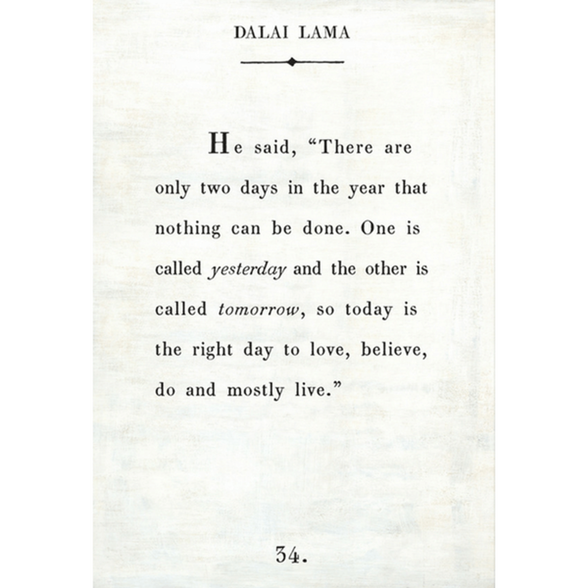 Dalai Lama Art Print (Book Collection) at PINCH
