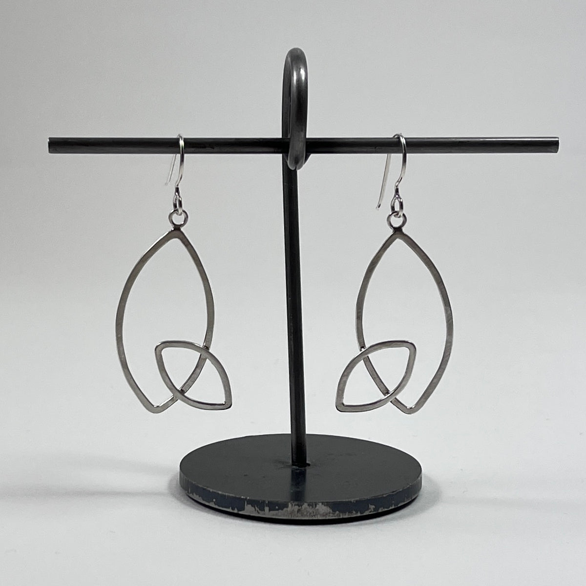 Double Leaf Earrings in Sterling Silver at PINCH