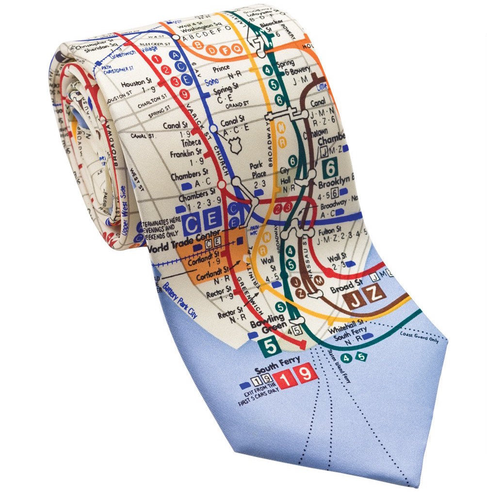 New York City Subway Necktie by Josh Bach - Josh Bach - necktie - [PINCH]