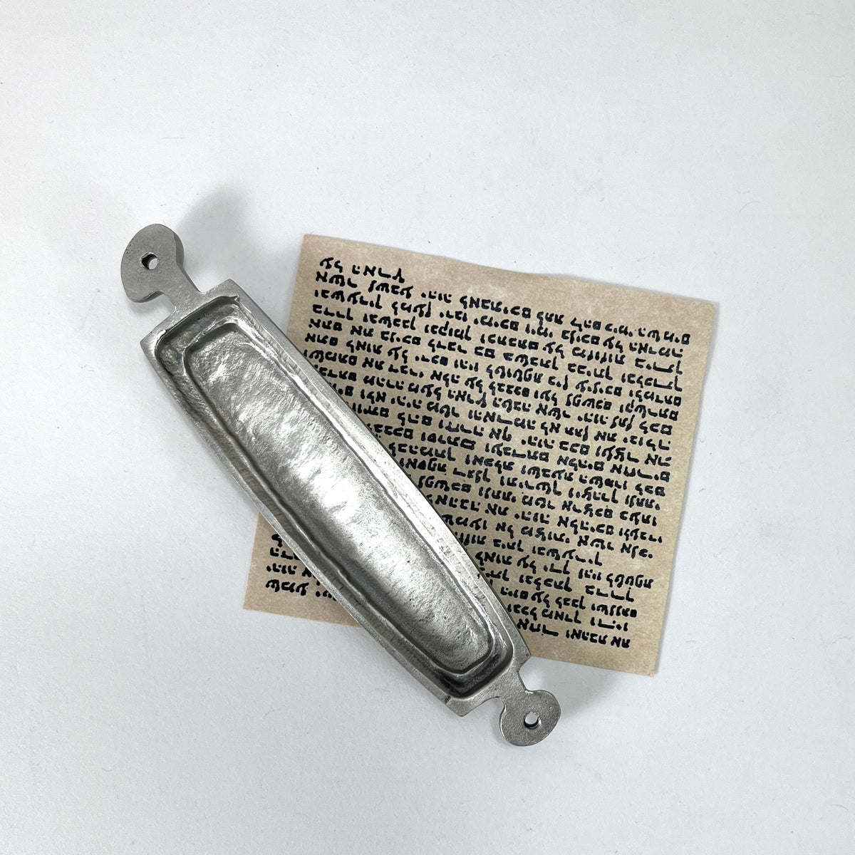 Couple Mezuzah in Pewter at PINCH